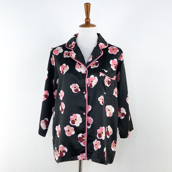kate spade Other - Kate Spade Black Floral Print 3 Piece PJ Pant Set